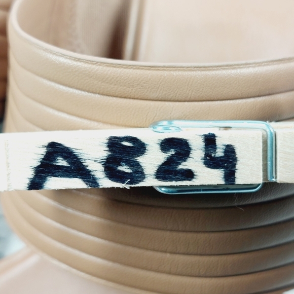 New Caslon Lamia-Lea Block Heel Tan Beige Leather Sandals Slides A824 - Picture 13 of 13